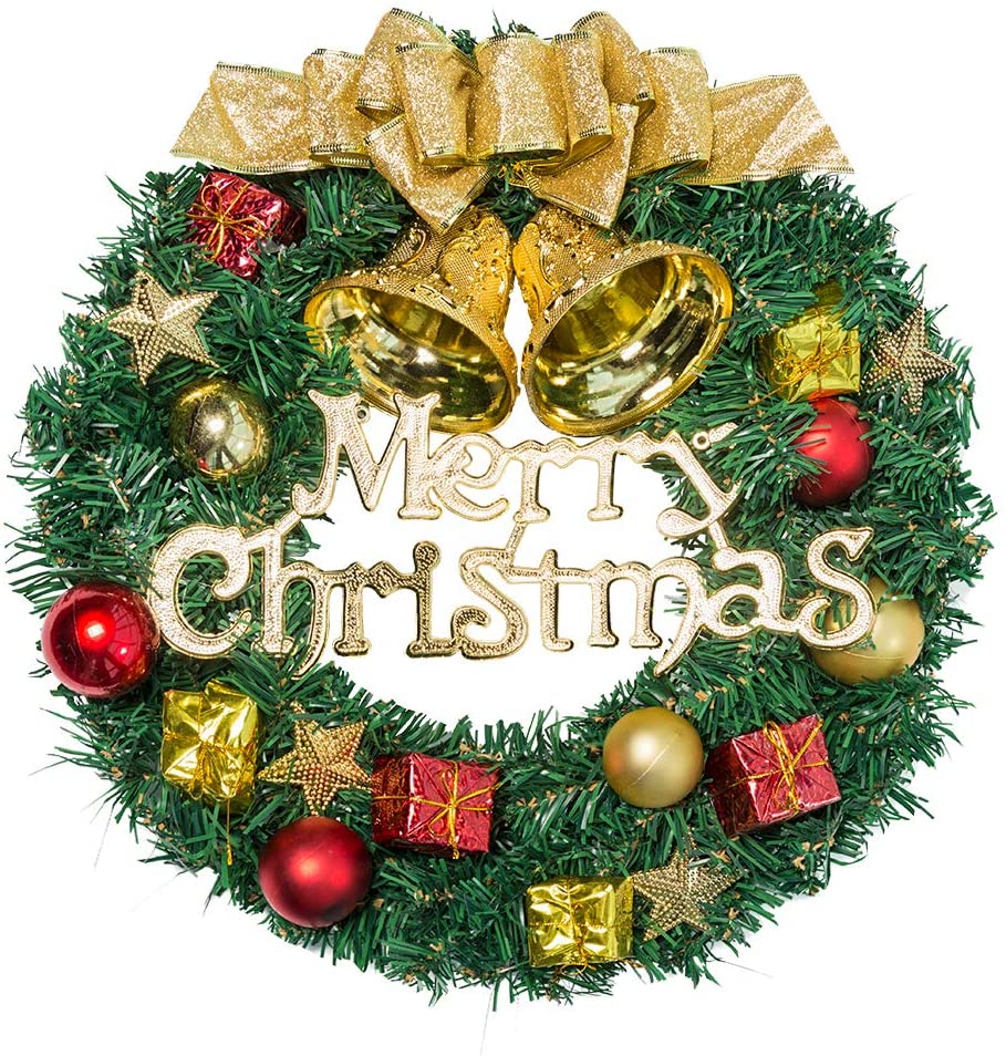 Christmas Wreath, Garland with Bowknot, Bells,