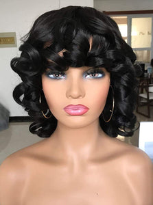 Afro Short Wig with Bang