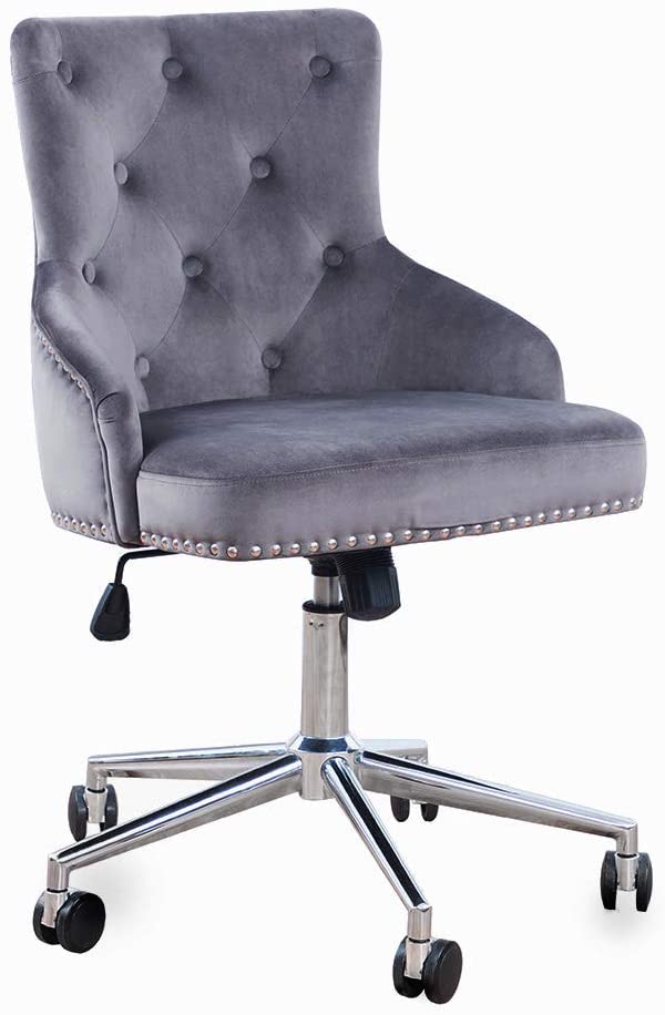 Home Office Chair with High Back Modern Velvet Design