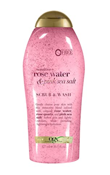 OGX Pink sea salt & rosewater gentle soothing body scrub 19.5 Fl OZ