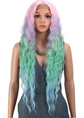Lace Front Wigs 30'' Long Wavy Synthetic Wigs