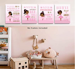 4pcs Poster Girls Canvas Wall Art