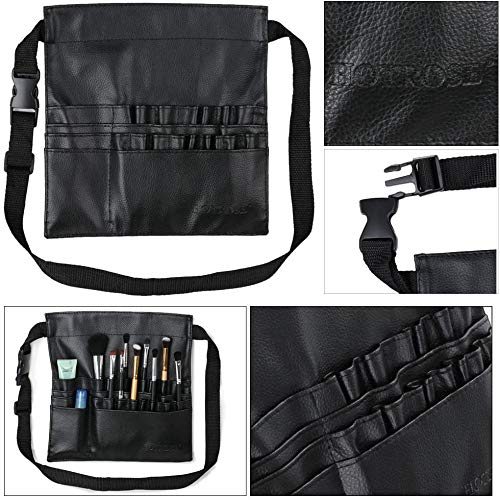 Professional Cosmetic Makeup Brush Bag with Artist Belt Strap (Brushes Not Included)