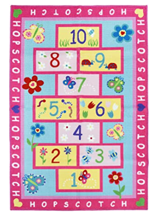 Home Textile,Fashion Hopscotch Kids Carpet Bedroom,Sweet Pink Rug,Designer Figure Children's Rugs