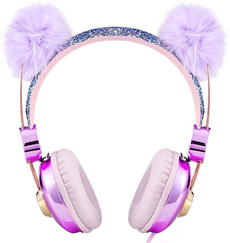 Girls Glitter Bling Unicorn Headphones (3.5mm Jack)